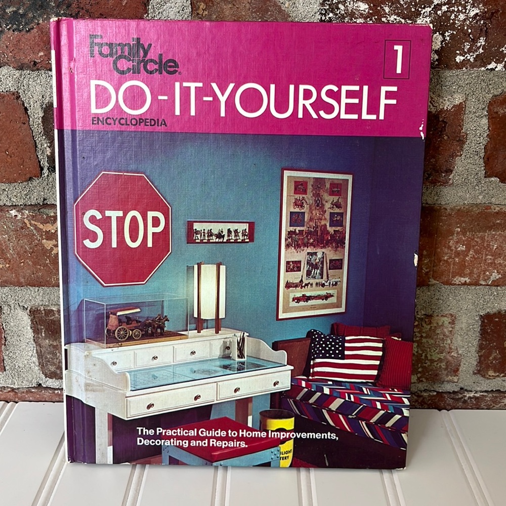 Vintage Family Circle Do-it-yourself encyclopedia Hardcover Book copyright 1973